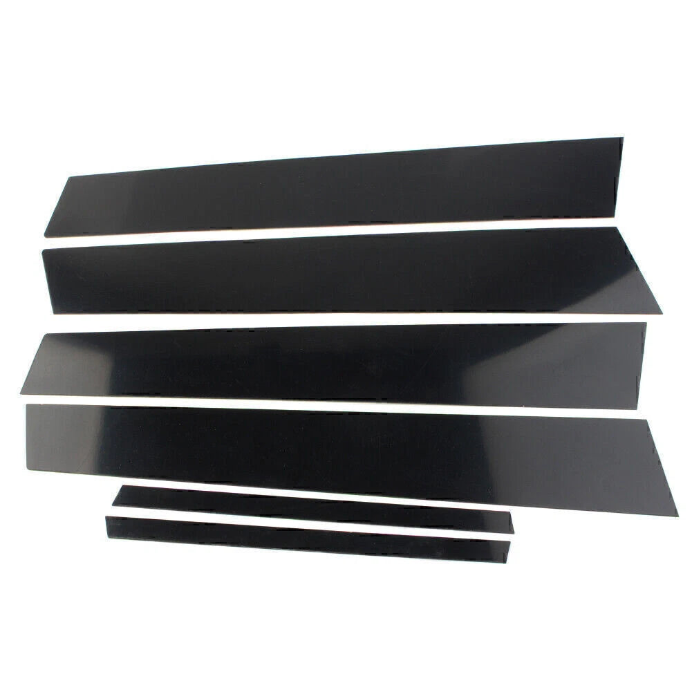 6X Door Trim Cover Kit for Honda Civic (2006–2011) - Black Pillar Posts