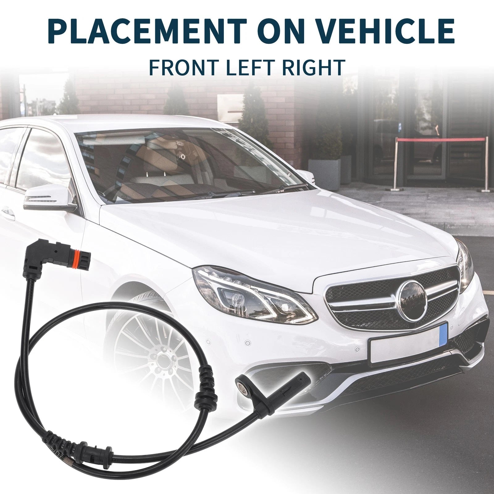 2pcs Front ABS Wheel Speed Sensor for Mercedes-Benz C300 (2008–2011) No.A2045400117