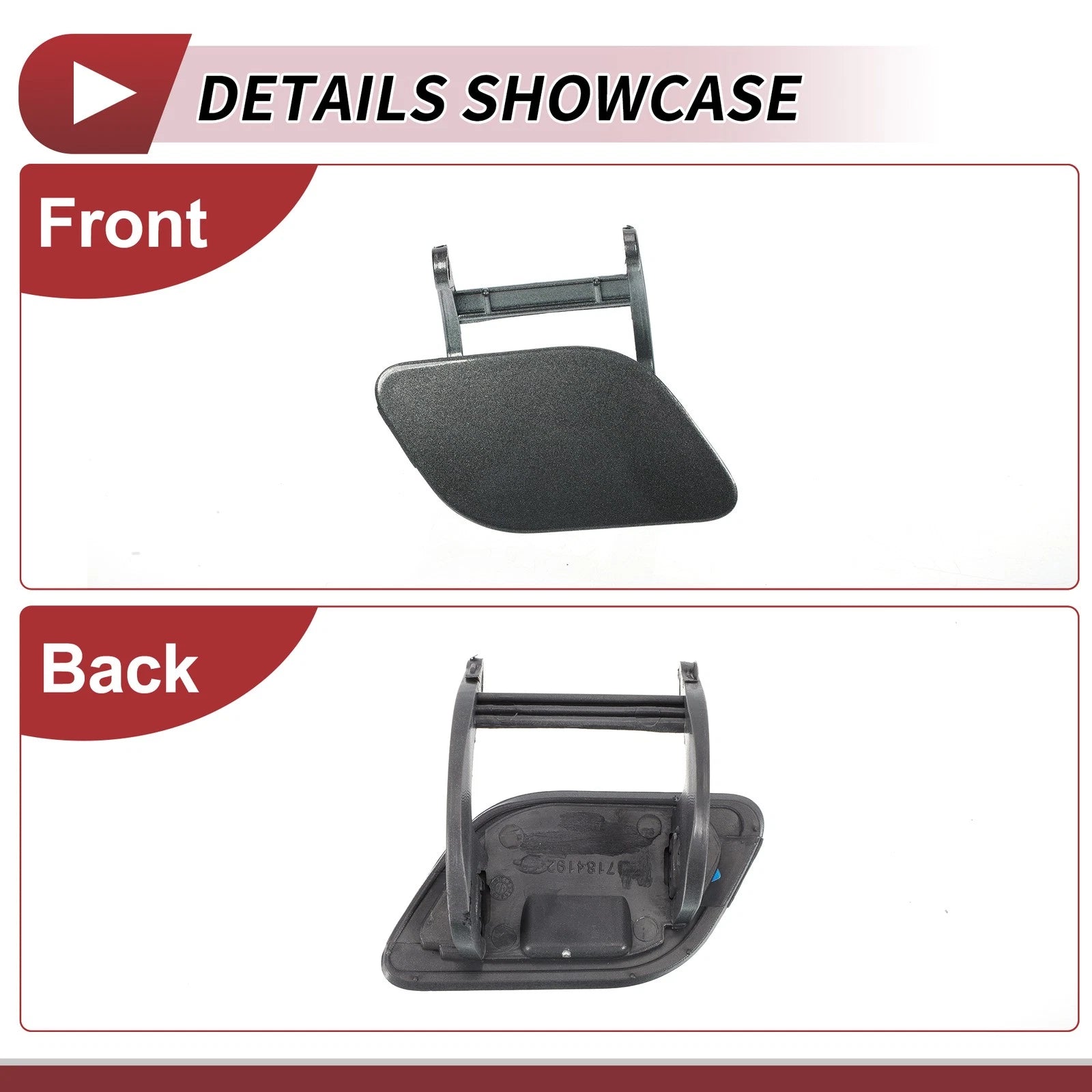 Front Right Washer Nozzle Cover Cap No. 51117210882 for BMW 740i (2011–2015) Gray