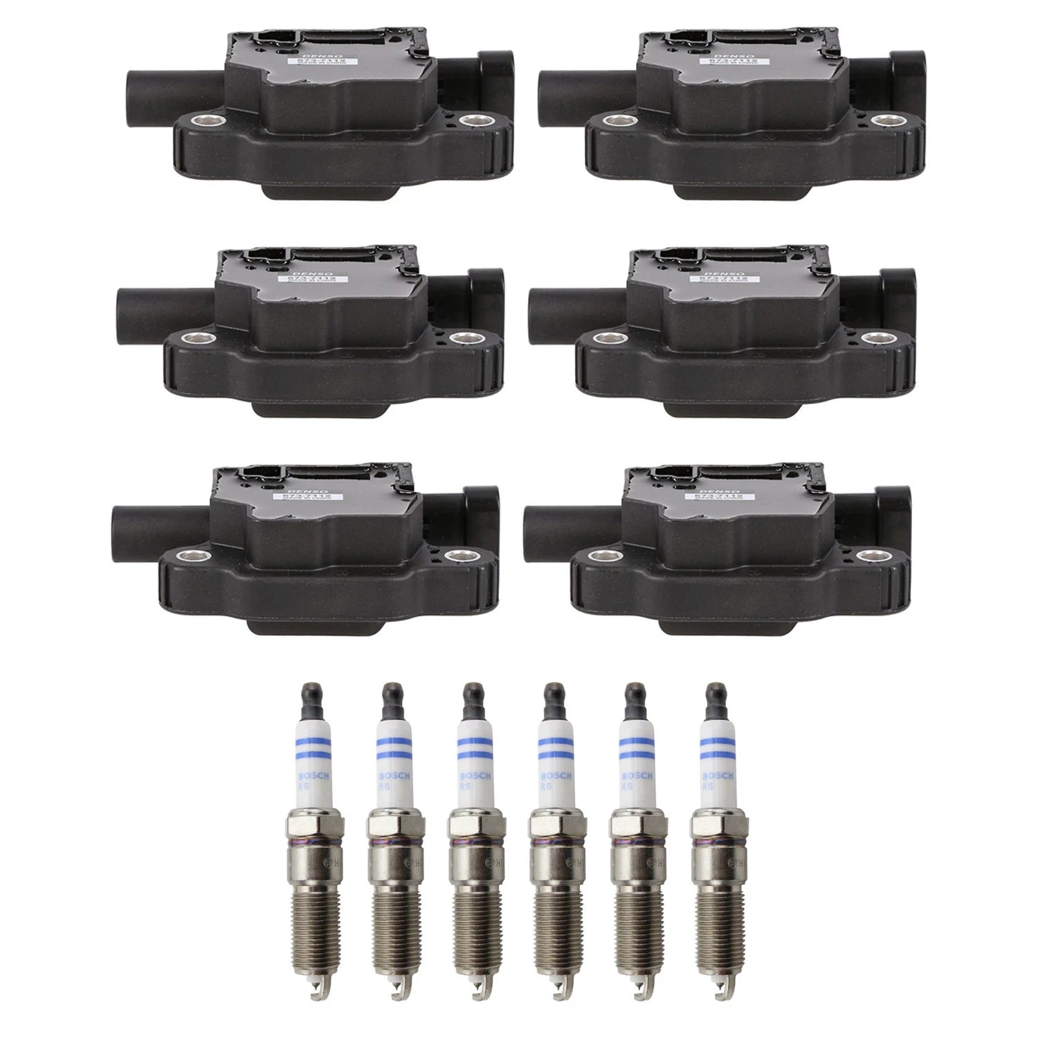 Set of 6 Ignition Coils & Spark Plugs for Chevrolet Express 2500 3500 (2003–2023)