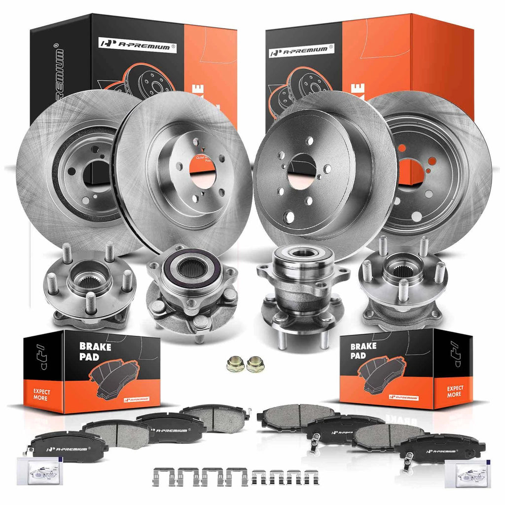 Set of 4 Disc Rotors & Brake Pads for Subaru (2010–2013)