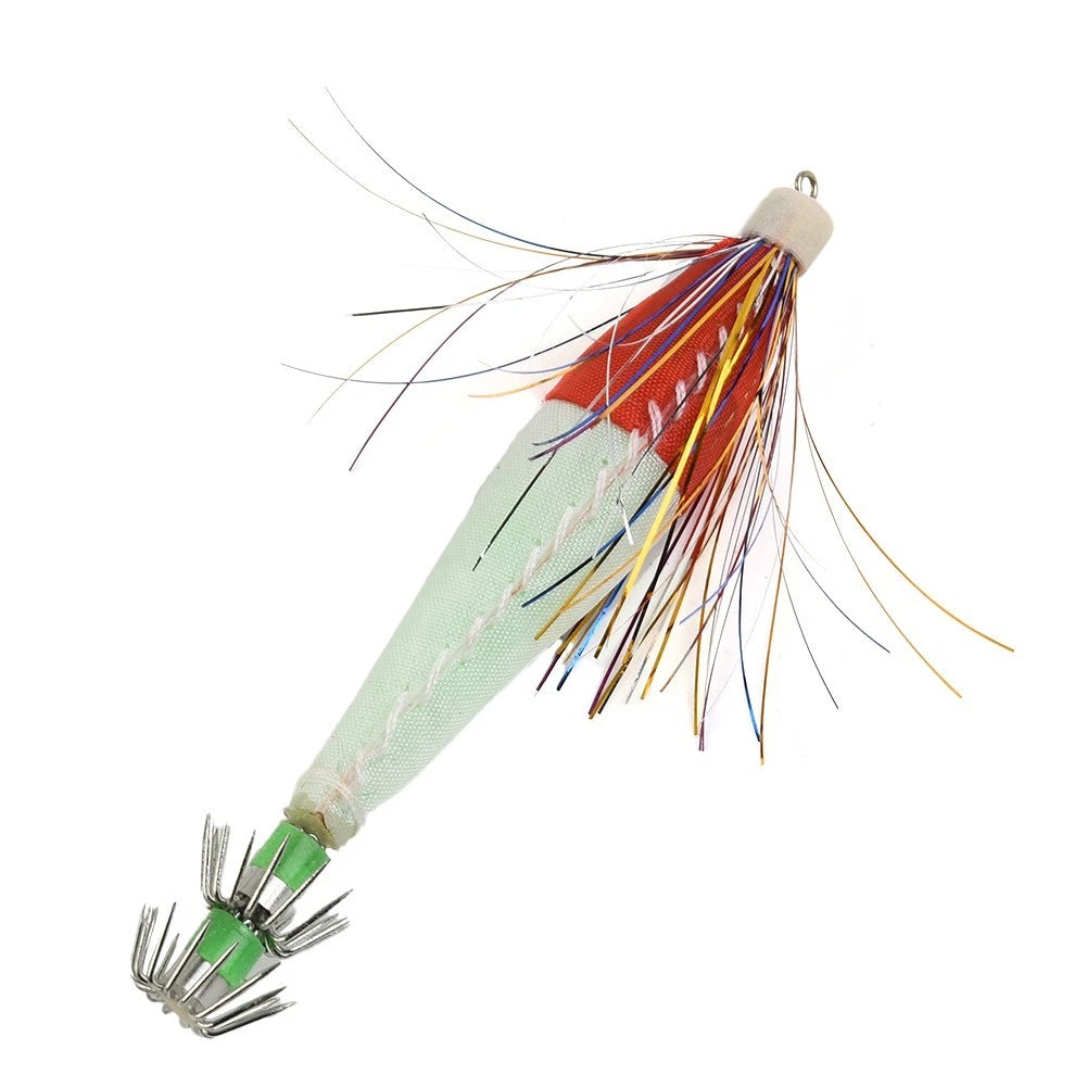 Fishing Lures Squid Hook Jigs Wooden Shrimp 1pc 6g Bait