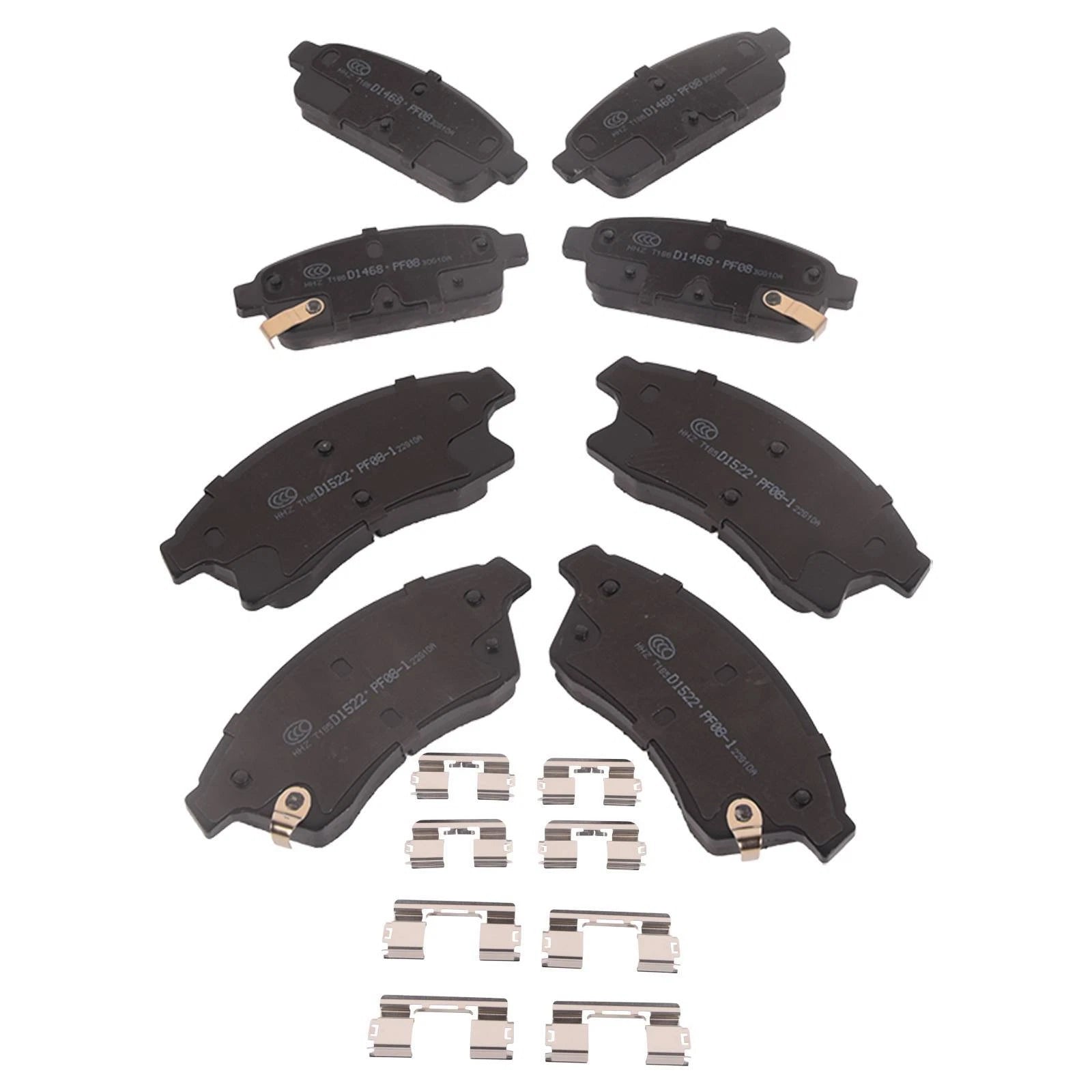 Set of 4 Ceramic Brake Pads for Chevy Cruze Limited, Sonic, Buick Verano (2016–2019)