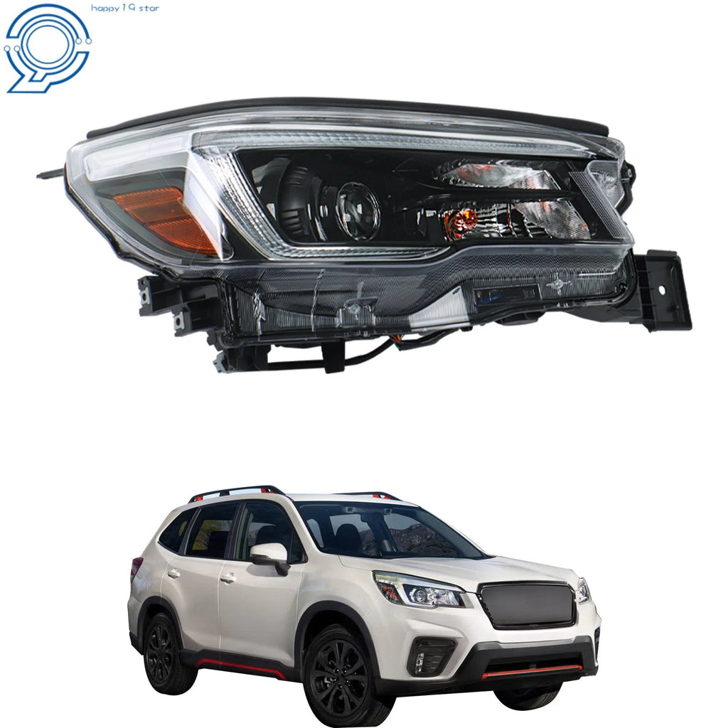 LED Headlight Assembly for Subaru Forester (2021) - Passenger Side, Black Trim