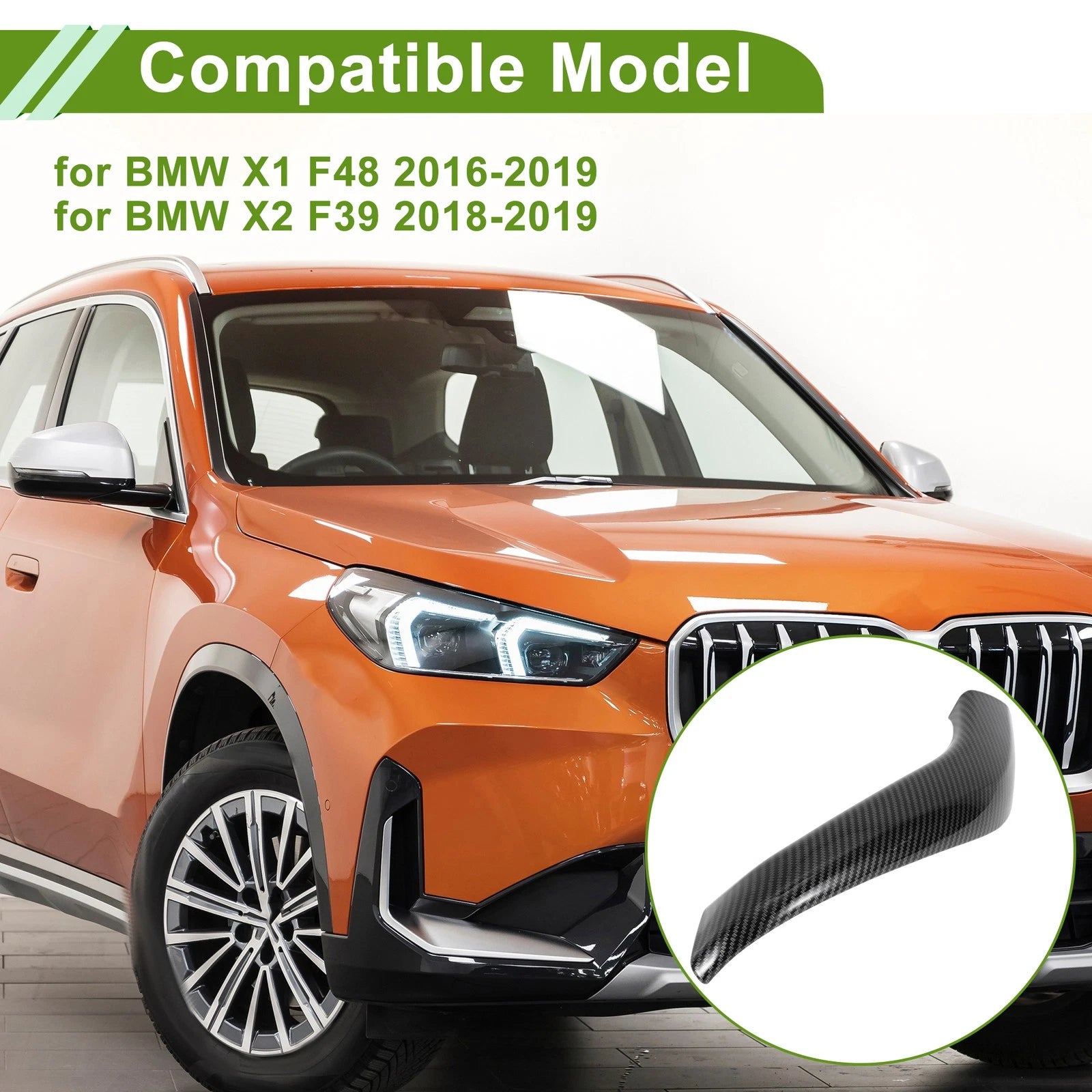 Door Panel Handle Pull Trim Cover for BMW X1 (2016–2019) No. 51417417514