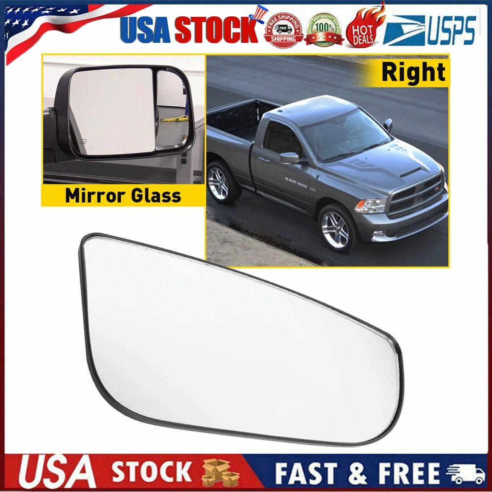 Tow Mirror Spotter Glass for Dodge Ram 1500 2500 3500 (2010â2020) Right Side