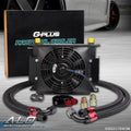 30 Row AN10 Aluminum Engine Oil Cooler Kit with 7" Electric Fan