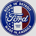 Embossed Metal Novelty Round Sign for Ford