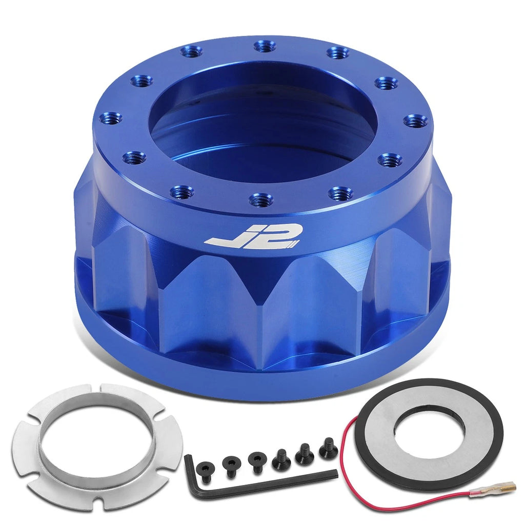 J2 2" 6-Bolt Aluminum Steering Wheel Hub Adapter for Honda Civic (1988–1993)