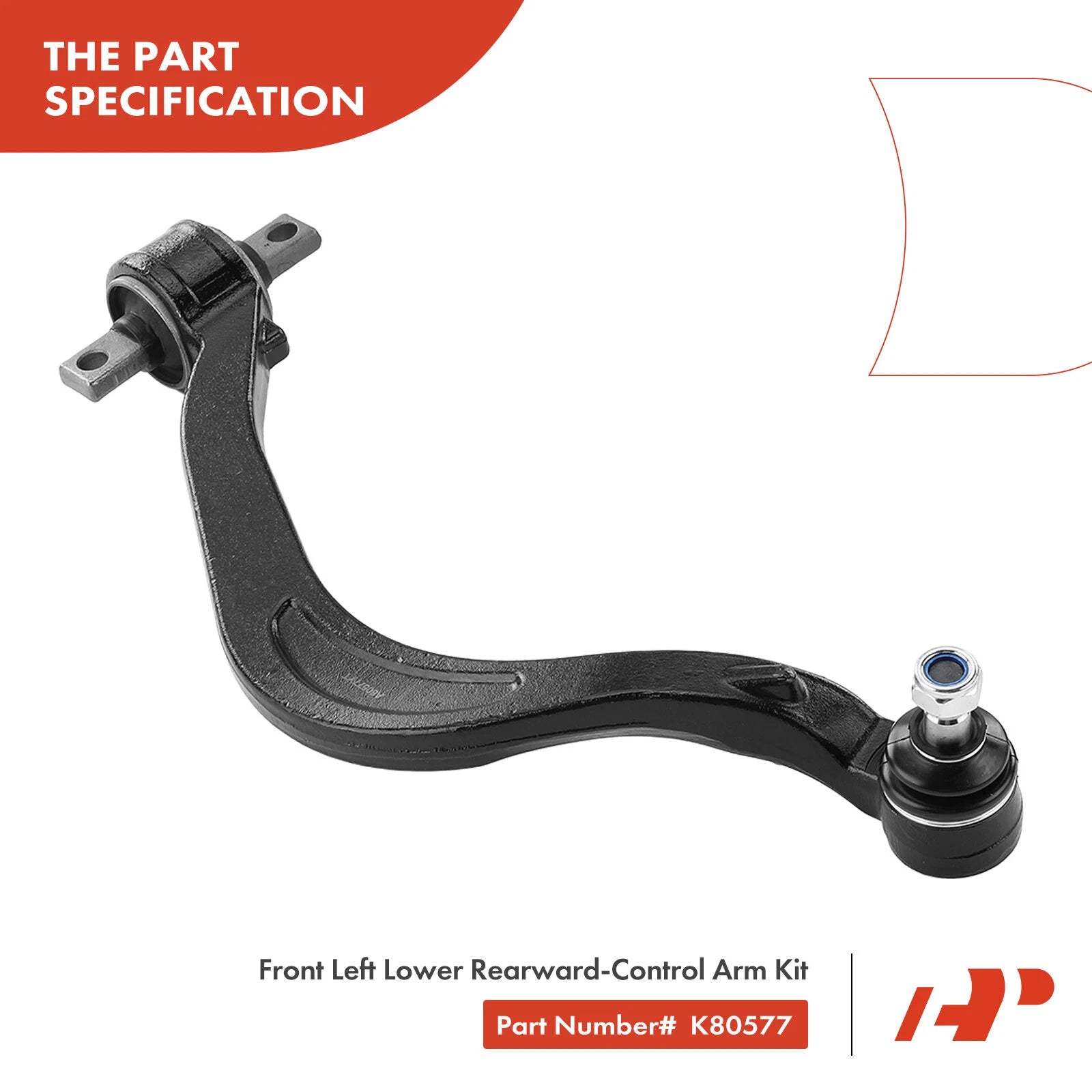 2X Front Lower Rearward Control Arm with Ball Joint for Chrysler Dodge Eagle
