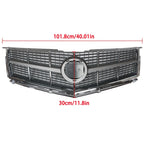 Set of 2 Front Upper Grille for Cadillac SRX (2010-2012) Black Chrome Honeycomb