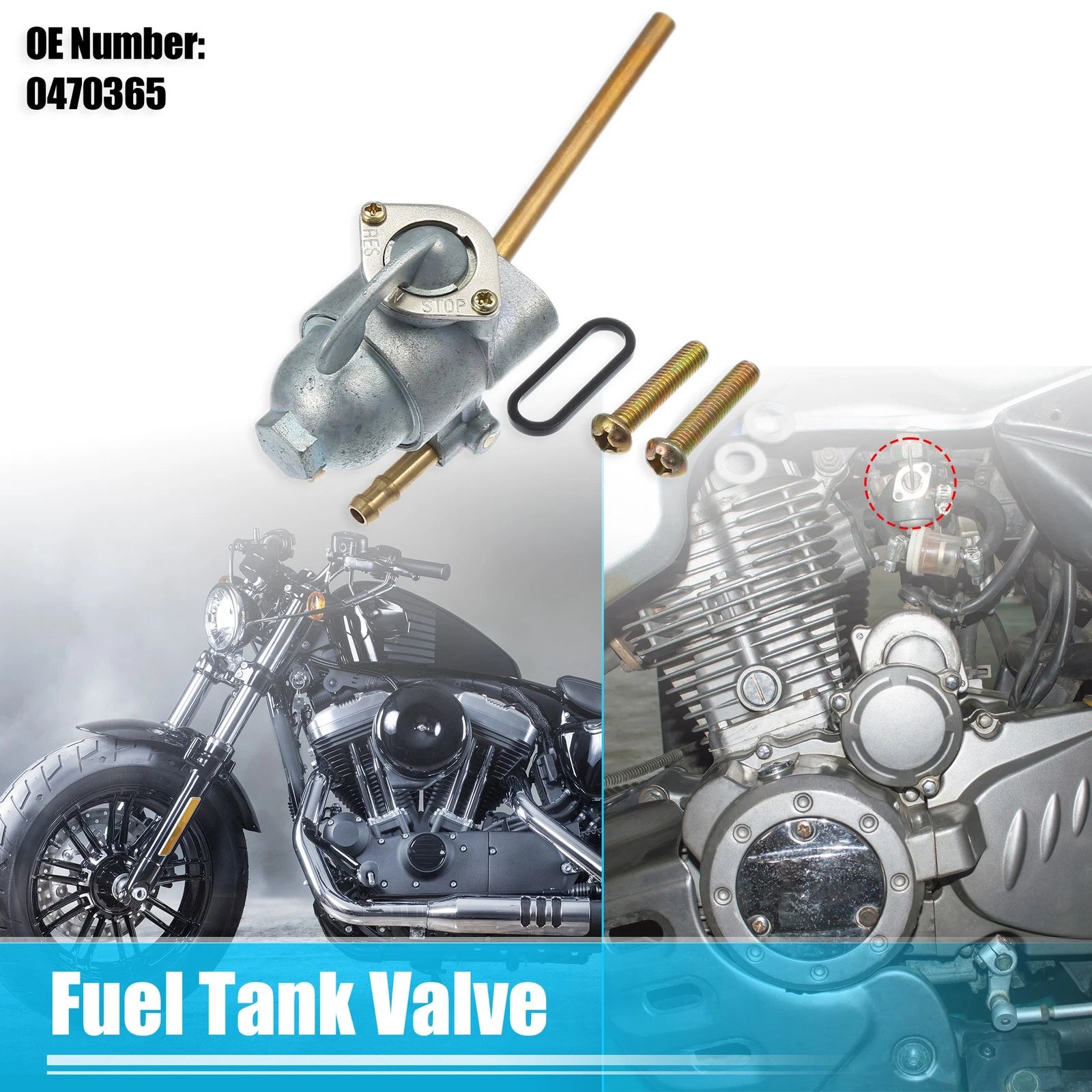 Fuel Valve Petcock for Honda CB500 CB500K CB750K (1965–1976)