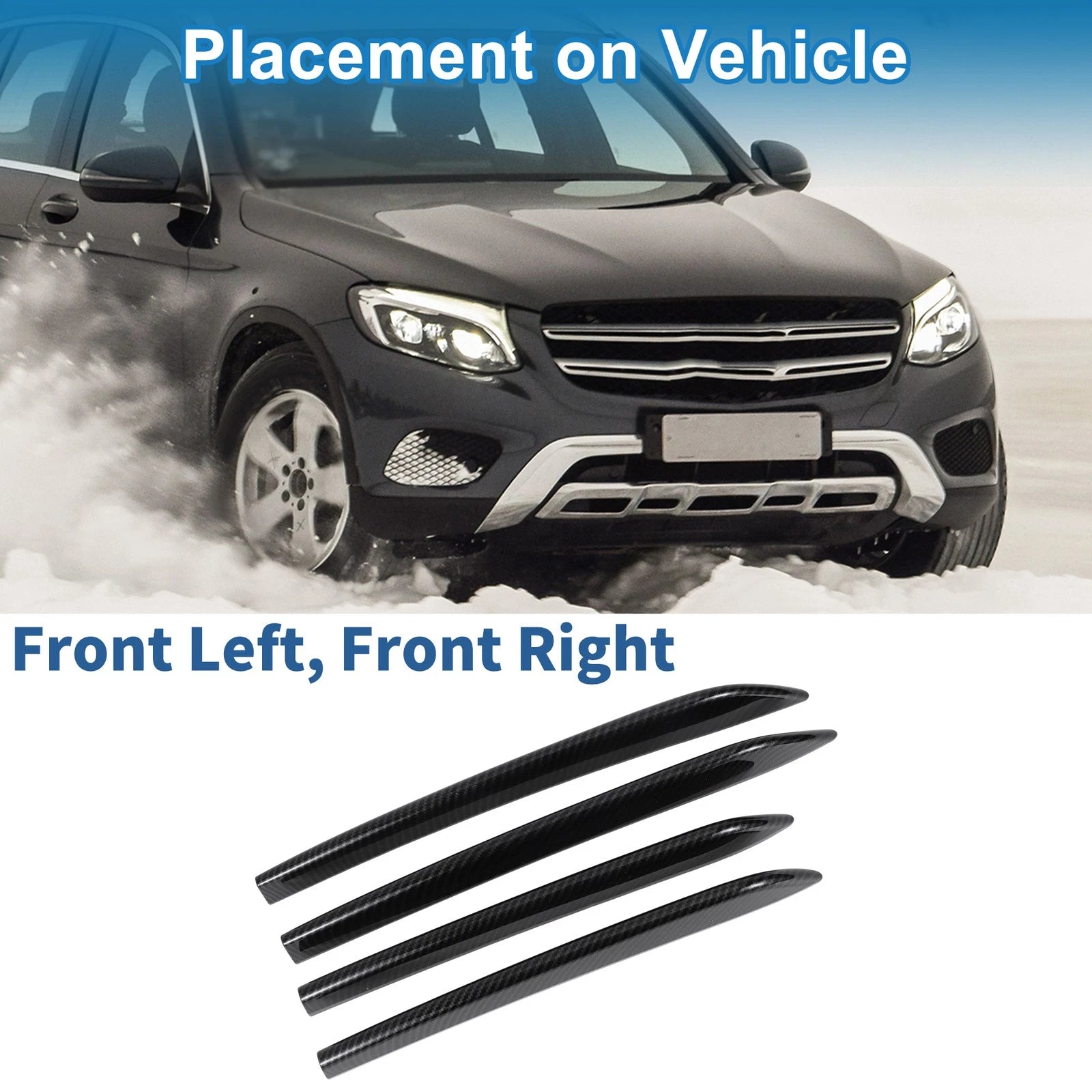 Set of 4 Headlight Trim Bezels for Mercedes-Benz GLC Class 
