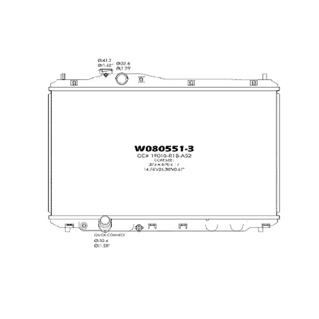 Replacement Plastic/Aluminum Radiator (See compatibility Chart)