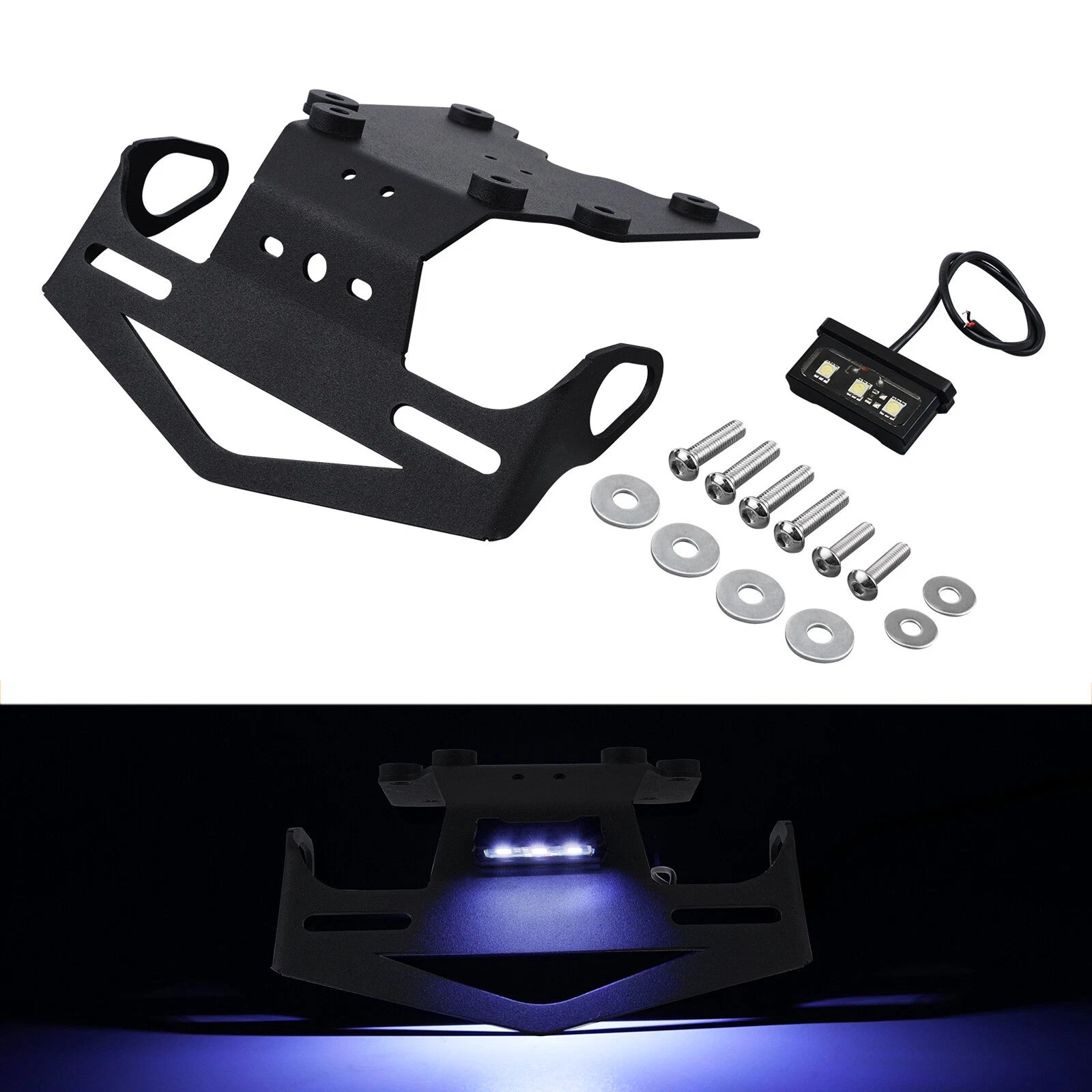CNC Fender Tail Tidy License Plate Holder for Yamaha Tenere 700 (2019–2024)