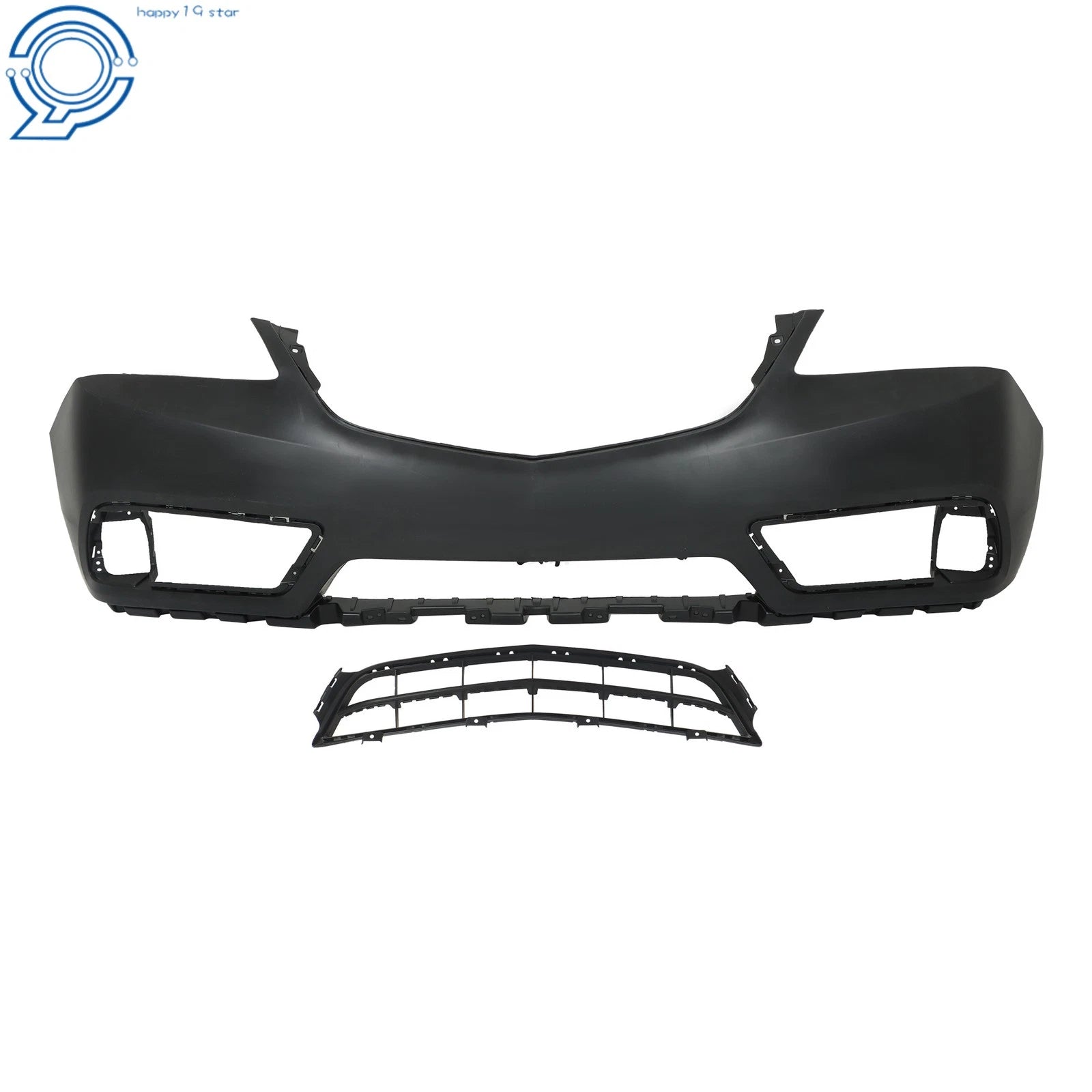 Front Bumper Cover for Acura MDX (2014-2016) with Fog Light Cut, Lower Grille