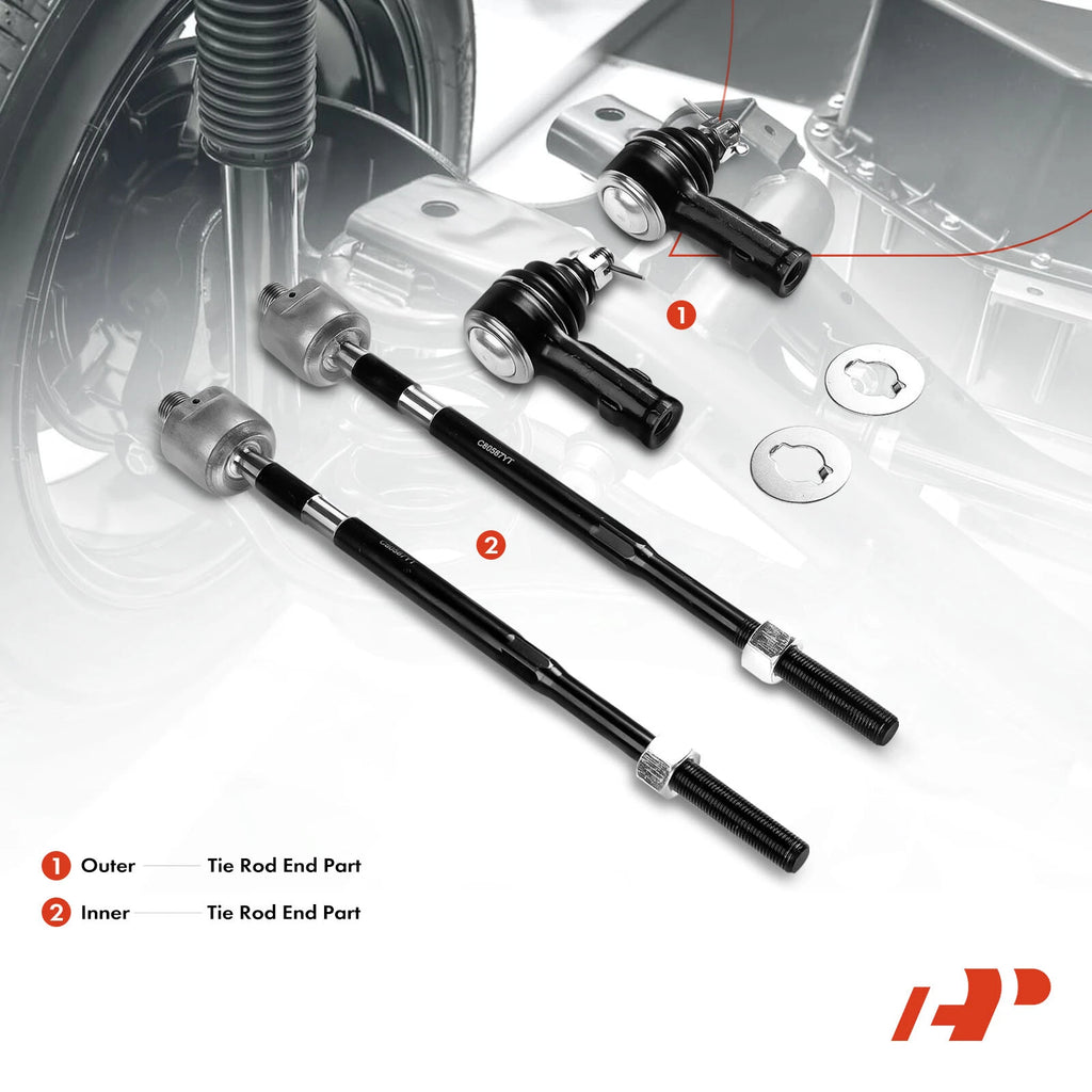 5X Front Rack and Pinion Tie Rod Kit for Mitsubishi Lancer (2002–2007)