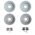 Set of 4 Disc Brake Rotors & Akebono Euro Pads for W204 C250 (2008–2015)