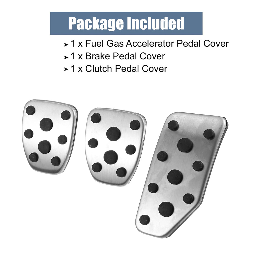 3pcs Accelerator & Brake Pedal Cover Set for Subaru Legacy (1990–2007)