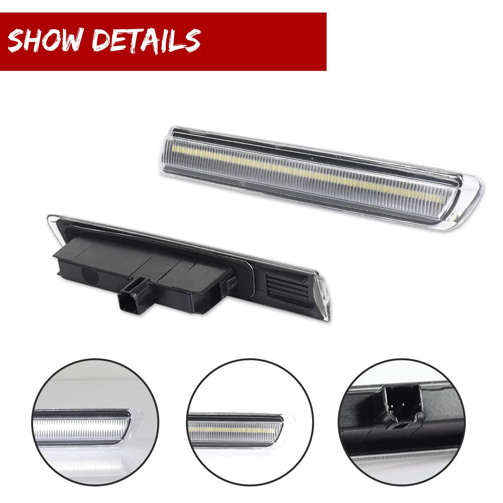 Clear White Rear Corner Side Marker LED Lights for Acura TL (2004–2008)