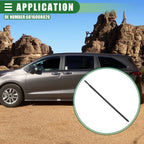 Front Left Door Window Belt Weatherstrip for Toyota Sienna (2011–2020) Black