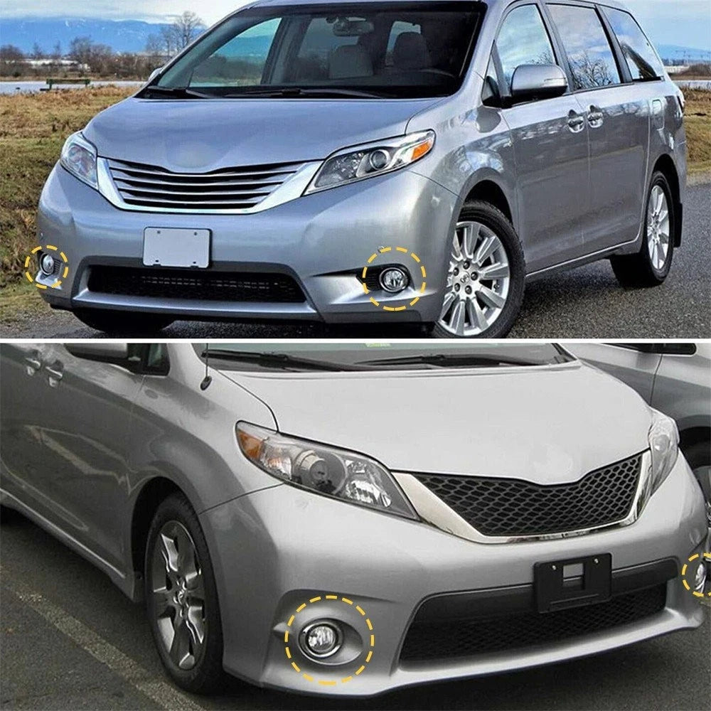 Set of 2 Fog Light Bezel Covers for Toyota Sienna SE (2011–2017)