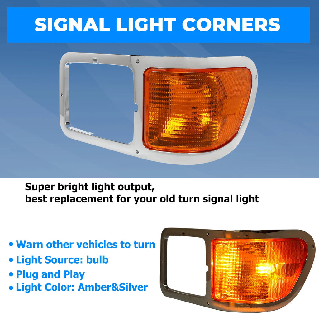 Chrome Headlight Bezel Trim for Ford F650 F750 (2000–2015)