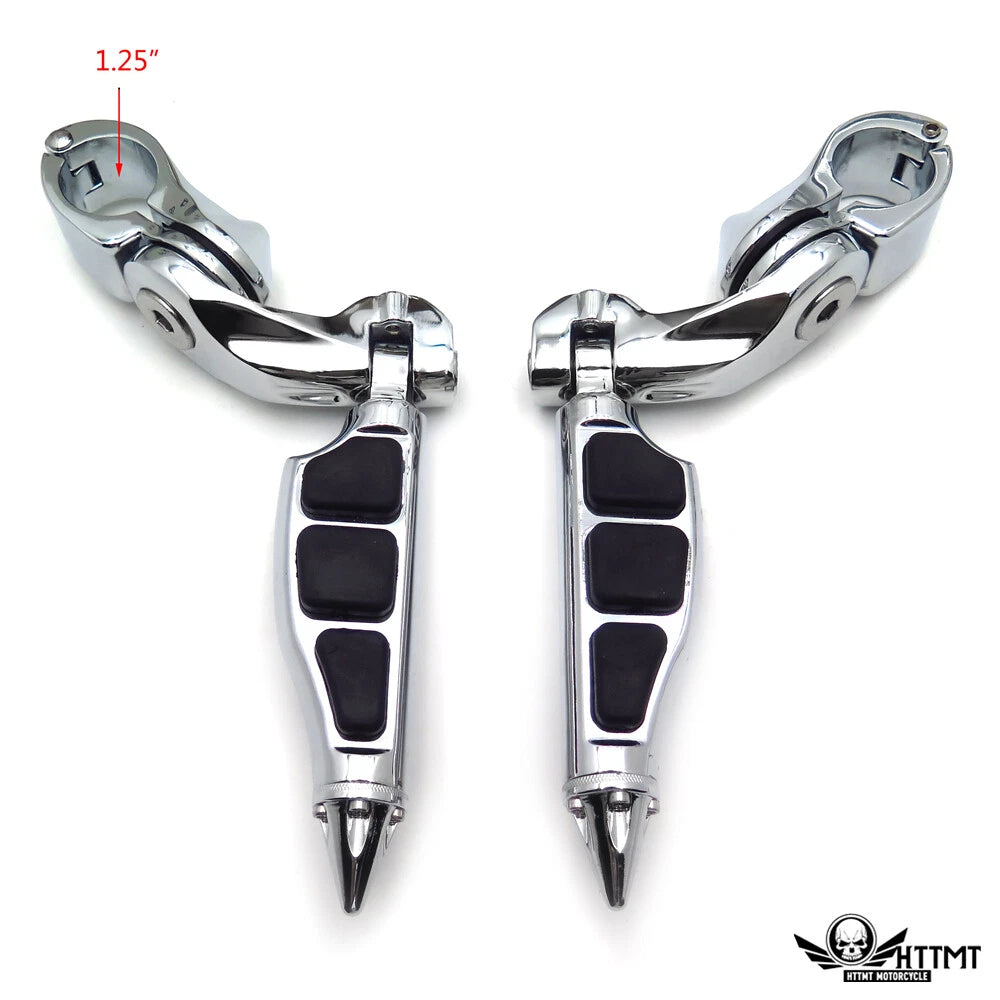 Chrome 2.5" Short Foot Peg Kit for Yamaha V-STAR XVS1300 (2007–2017)
