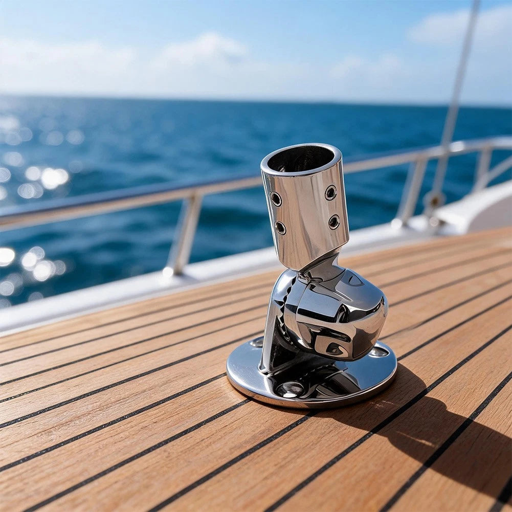 316 Stainless Steel Adjustable 180 Degree Antenna Mount for Boats and Yachts
