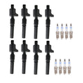 Set of 8 Ignition Coils & 8 Platinum Spark Plugs for Ford Lincoln Mercury