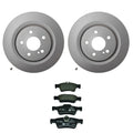 Rear Rotors & Low-Met Disc Brake Pad Kit for Hella C216 CL550 CL600 W221 S550 S600