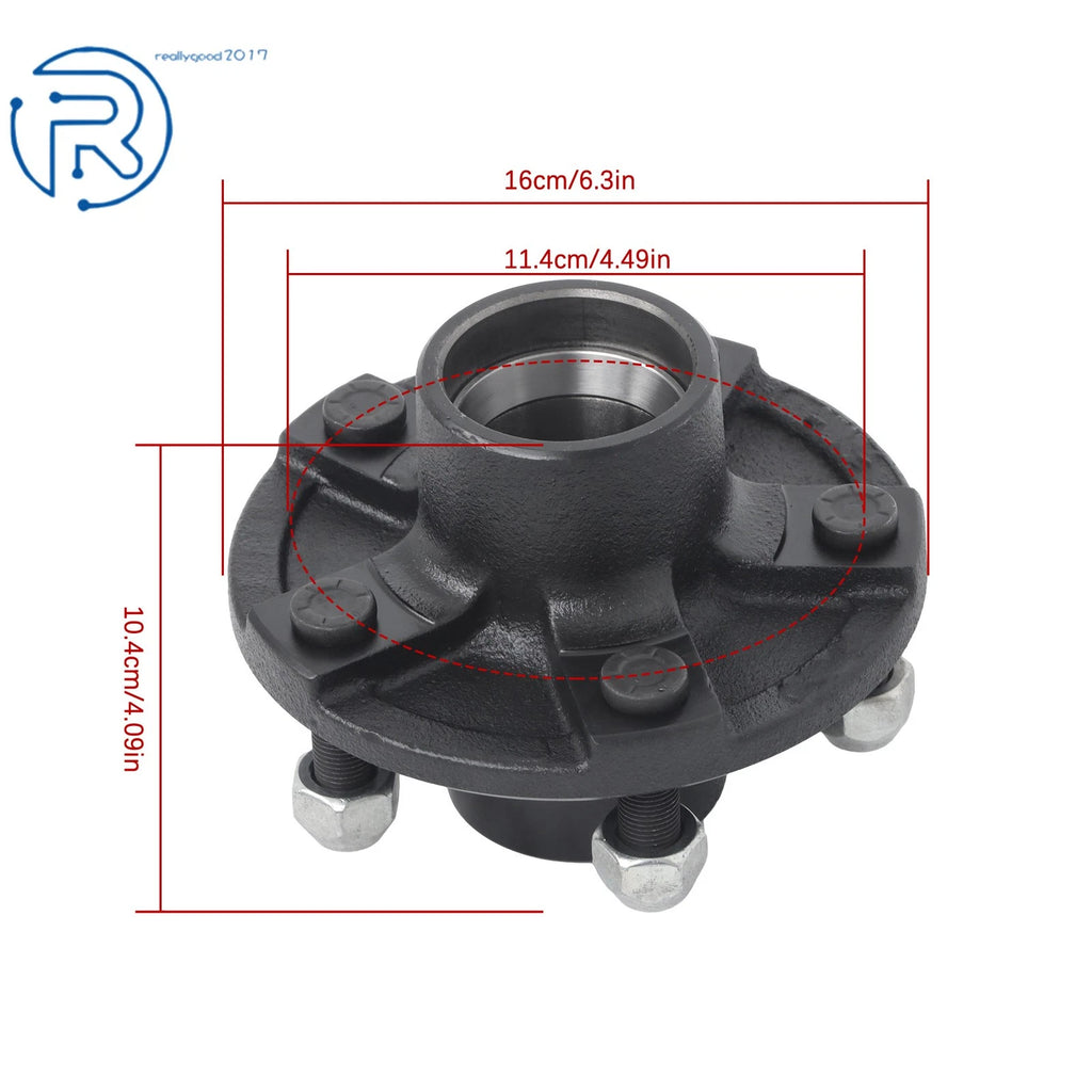 5 Lug Idler Hub Bearing Kit for Trailer (2000 lbs, 1-1/16" Spindle)