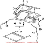 Genuine OEM Sunroof Drain Hose for Dodge (2000–2023) 55276952AB