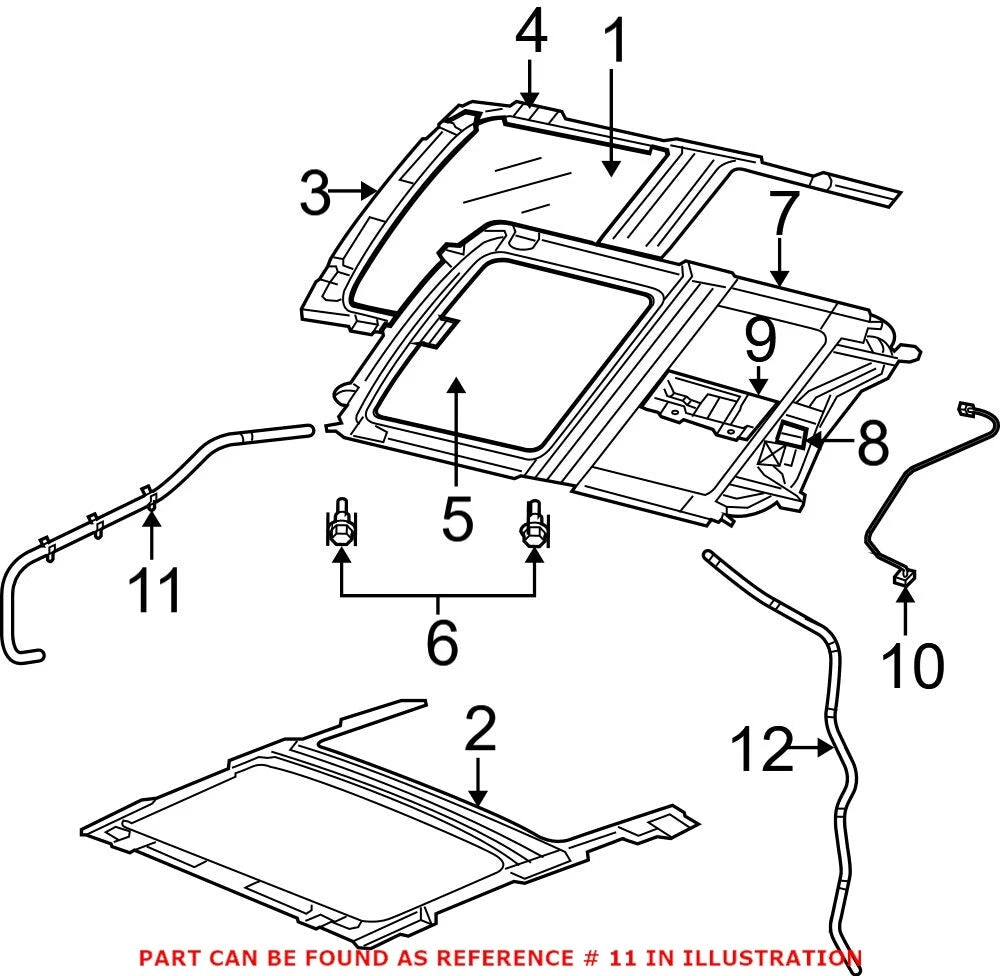 Genuine OEM Sunroof Drain Hose for Dodge (2000–2023) 55276952AB