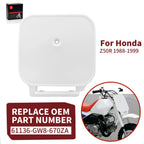 White Plastic Front Number Plate 61136-GW8-670ZA for Honda Z50R (1988–1999)