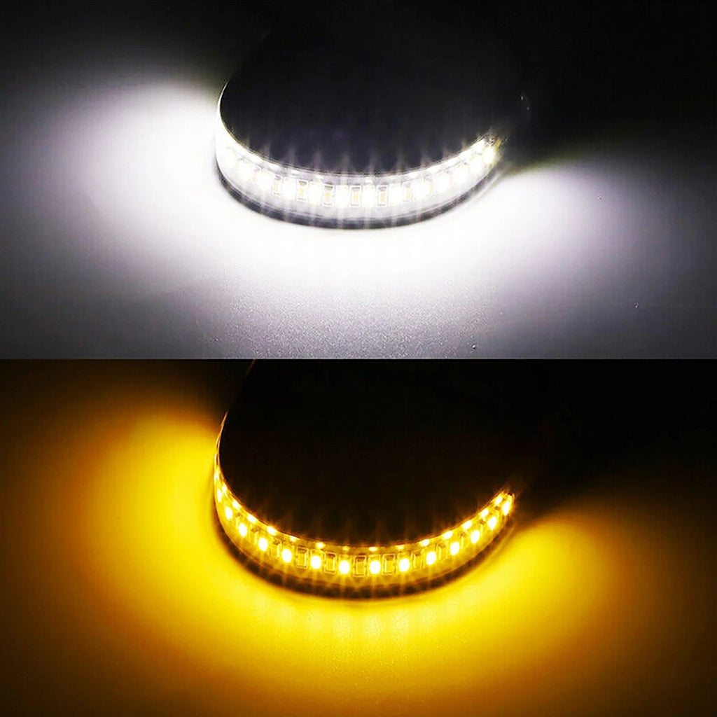 2X Amber LED Fork Turn Signal Light Strip for Motorcycle (USA)