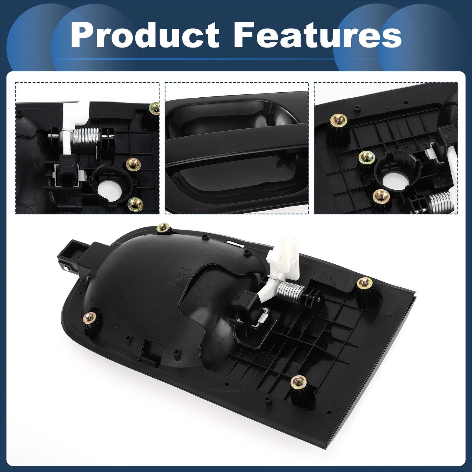 Front Right Door Handle for Hyundai H1 Starex (2007–2009) Black 1 Pc