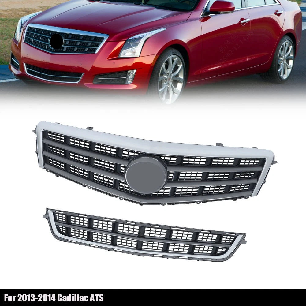 Set of 2 Grilles for Cadillac ATS (2013–2014) Chrome