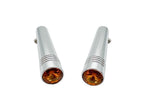 Chrome Metal Amber Toggle Switch Extension for Peterbilt 2-1/4in (1997–2024)