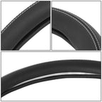 Steering Wheel Cover for Universal Fit (14.5"-15", Matte Grain, Double Stitch)