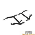 Saddlebag Bracket Guard Crash Bars w/4 Tube Sliders for Harley Road King