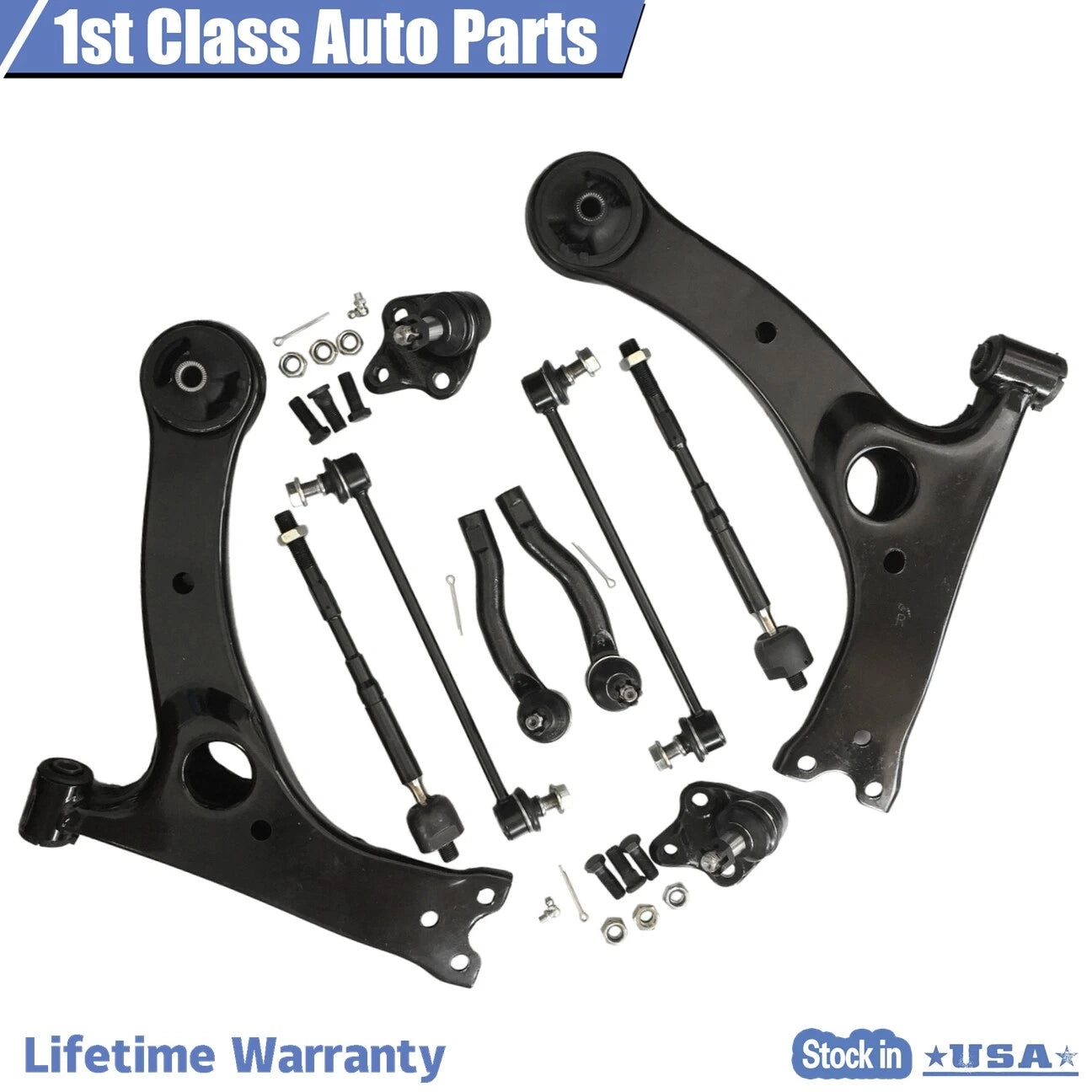 Front Suspension Lower Control Arm Ball Joint Tie Rod for Toyota Corolla (2003–2008)