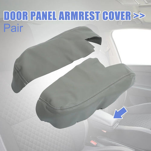 1 Pair Front Door Armrest Cover Pad for Honda Ridgeline (2006–2014) Gray