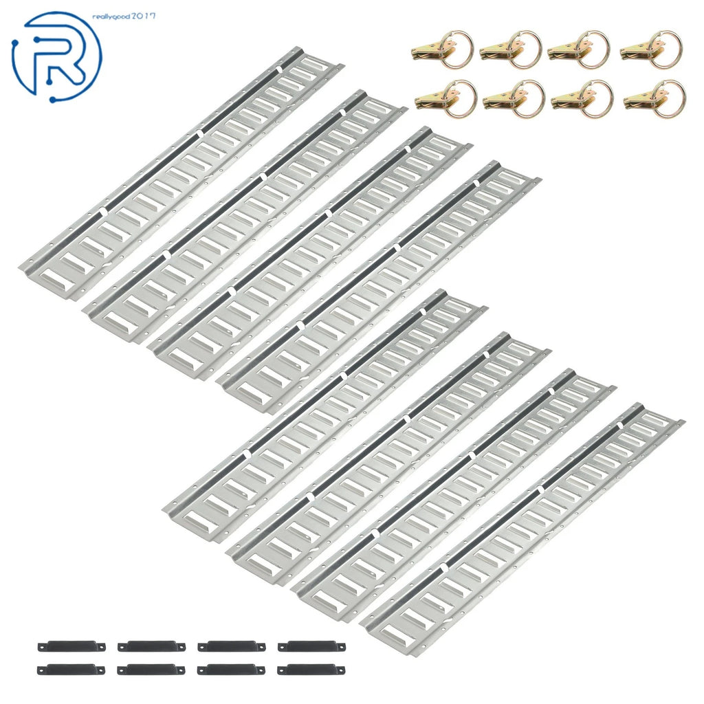 24" Steel E Track Tie Down Rail Kit for Secure Cargo