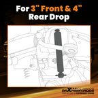 Front & Rear Lowering Shocks for Ford F100 2WD (1973–1979) 3/4" Drop Kit