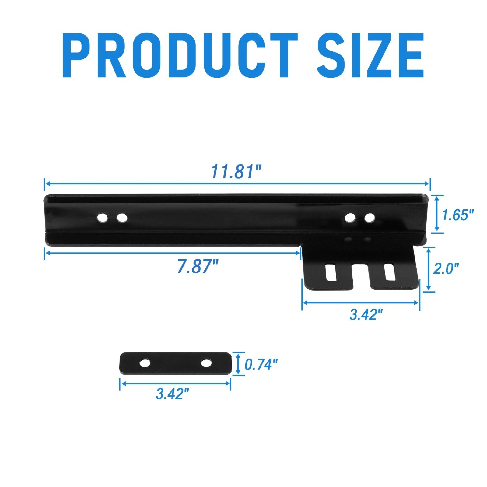 Front Bumper License Plate Mount Bracket Relocator for Universal Fit