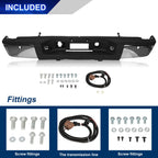 Chrome Steel Bumper Set for Chevy Silverado & GMC Sierra (2007–2014)