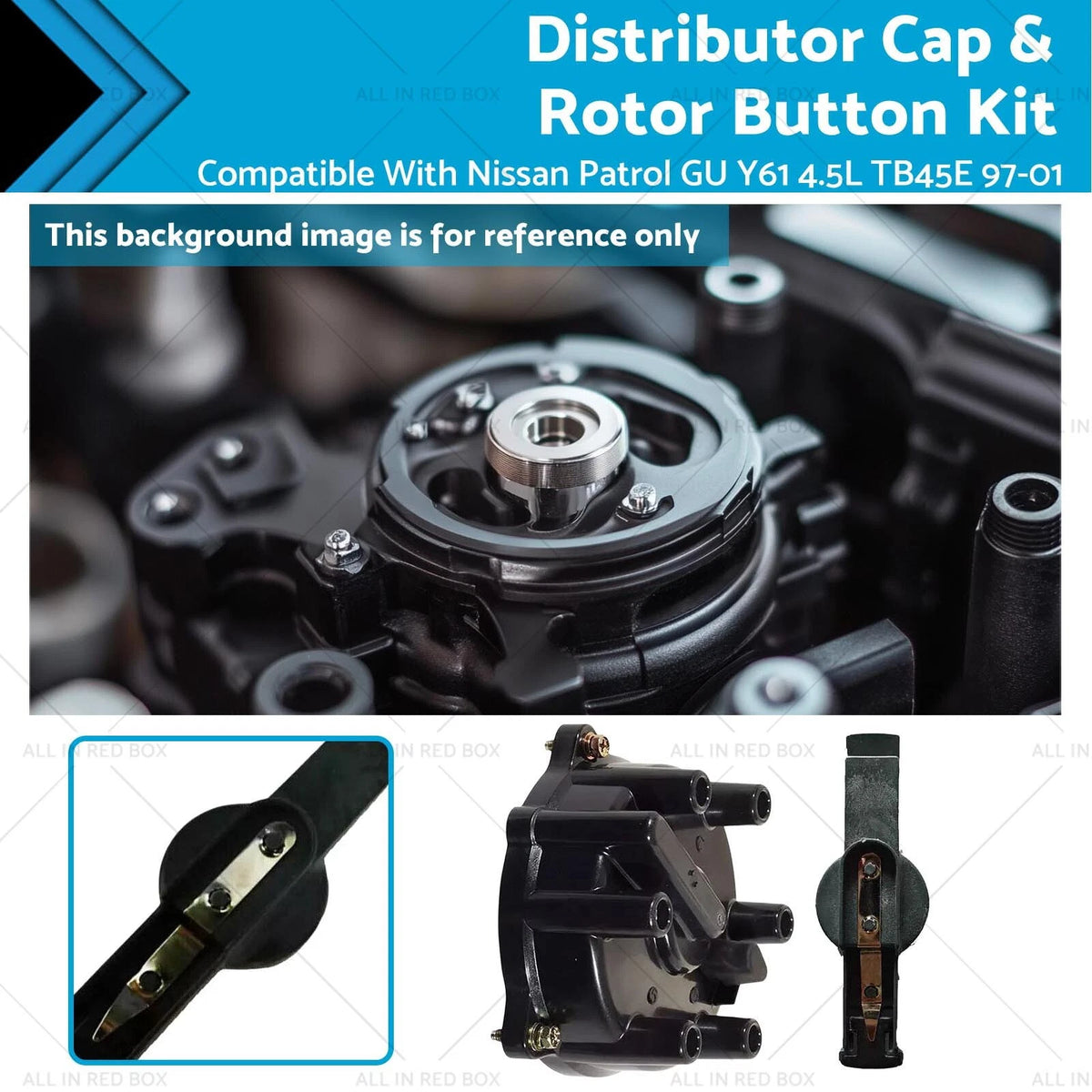 Distributor Cap & Rotor Button Kit for Nissan Patrol GU Y61 (1997–2001)