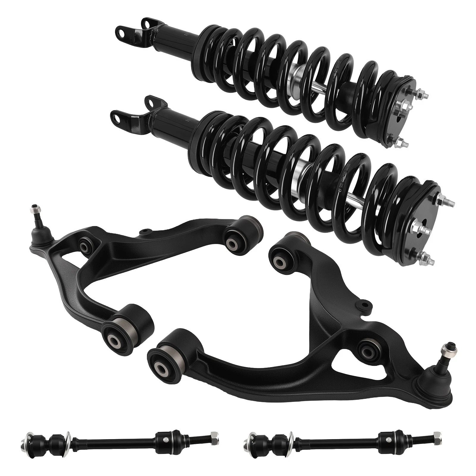 Set of 6 Front Complete Struts Control Arms for Dodge Ram 1500 (2006–2008)