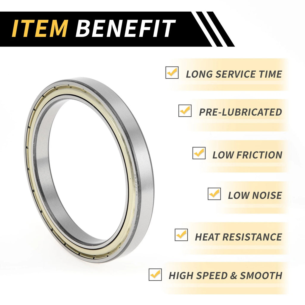 Deep Groove Ball Bearing 6818ZZ for Scooter Skateboard Wheel (90x115x13mm)